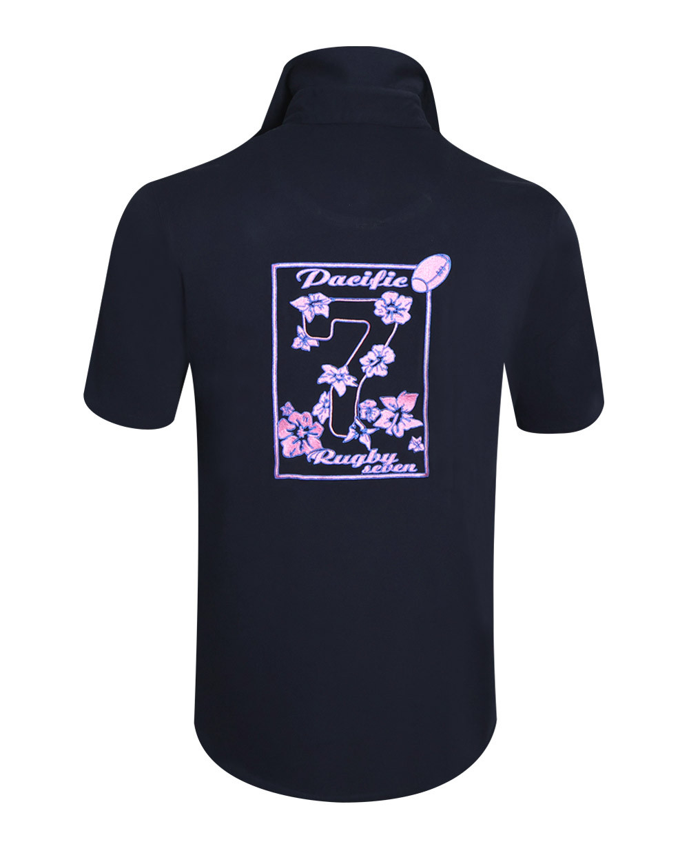 dos du Polo manches courtes Biarco Otago rugby bleu marine pour homme