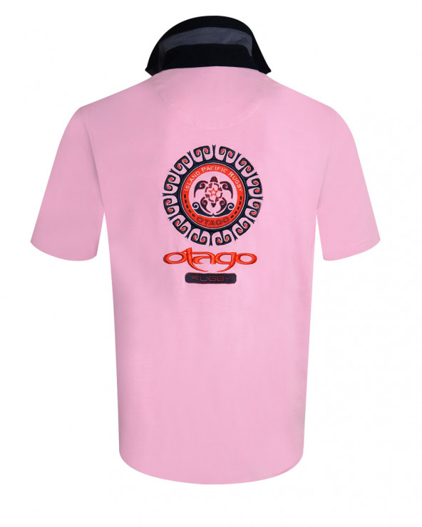 dos du Polo manches courtes Maungatu Otago rugby rose pour homme