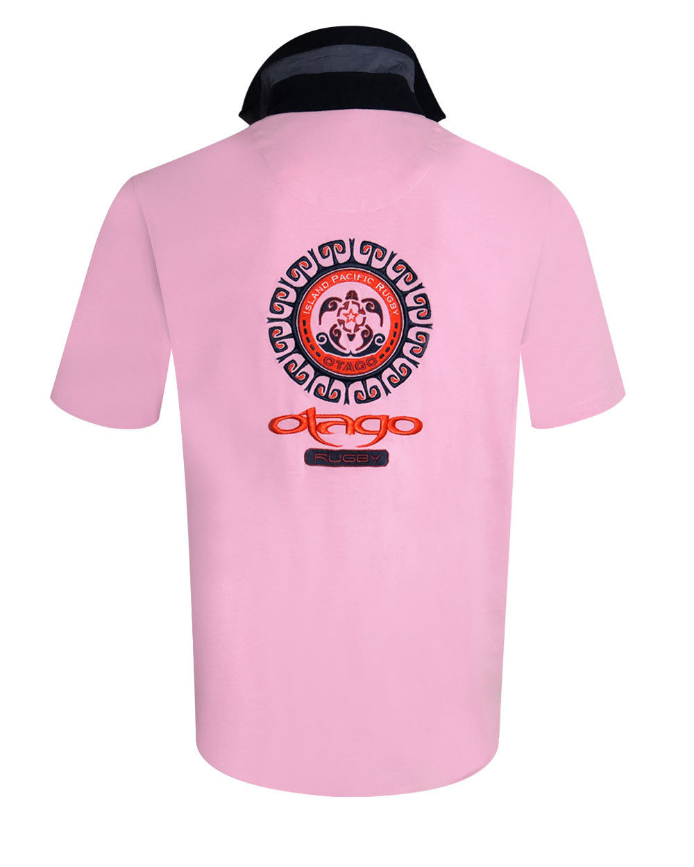 dos du Polo manches courtes Maungatu Otago rugby rose pour homme