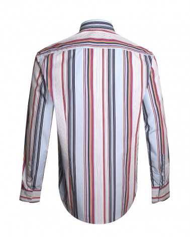 dos de la Chemise manches longues pour homme 290 Otago rayée bleu ciel