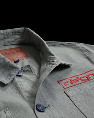 détail de la Veste Toile Boutonnée Otago Rugby kaki pour Homme