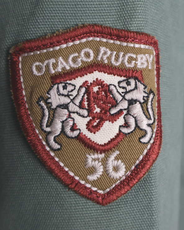 écusson sur la manche Veste Toile Boutonnée Otago Rugby kaki pour Homme