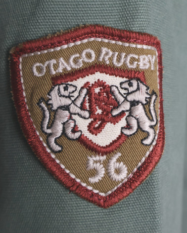 écusson sur la manche Veste Toile Boutonnée Otago Rugby kaki pour Homme