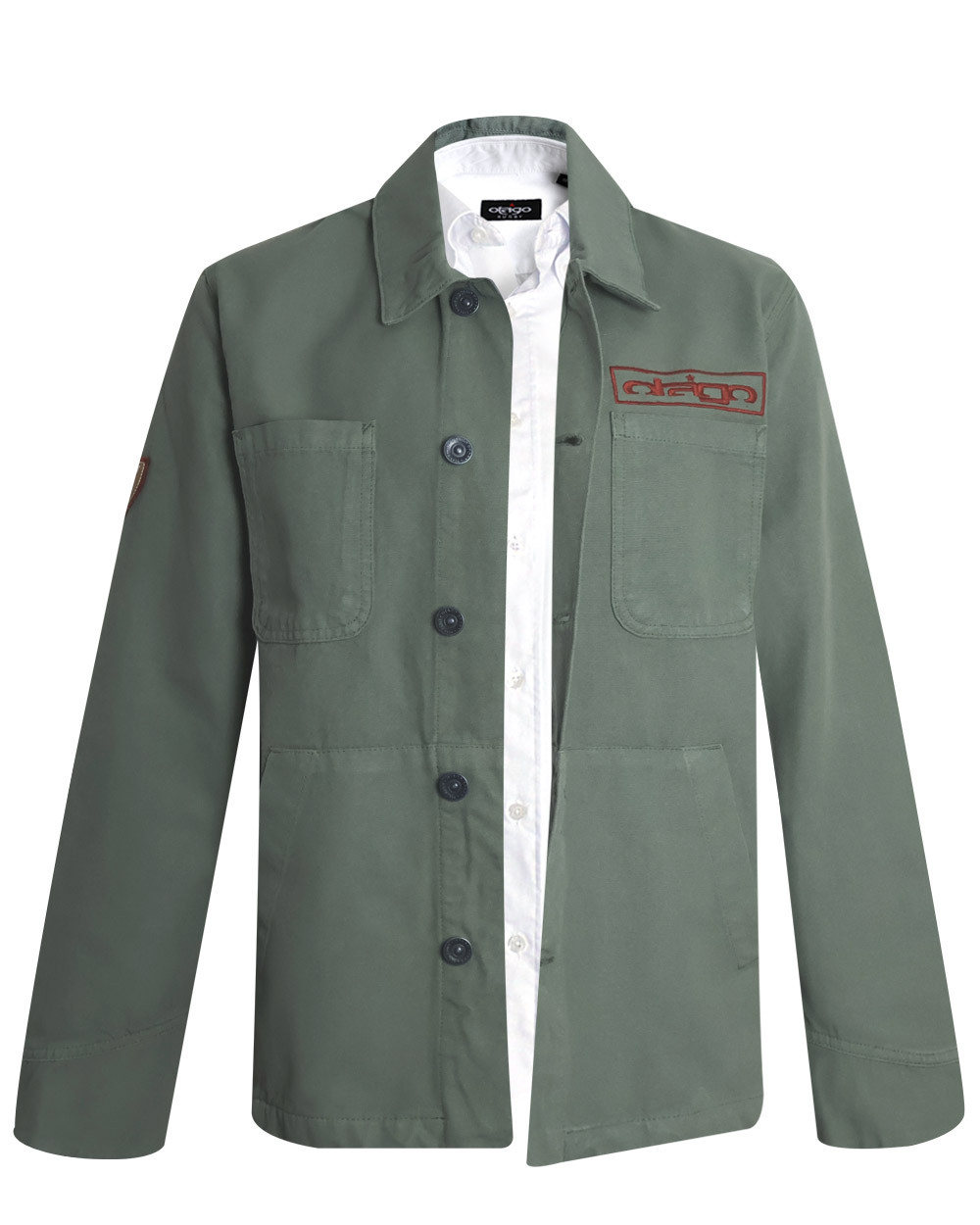 face de la Veste Toile Boutonnée Otago Rugby kaki pour Homme