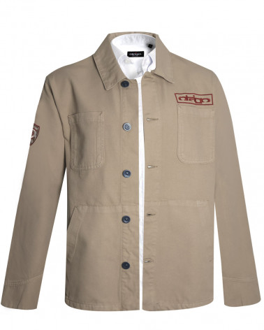 face de la Veste Toile Boutonnée Otago Rugby beige pour Homme