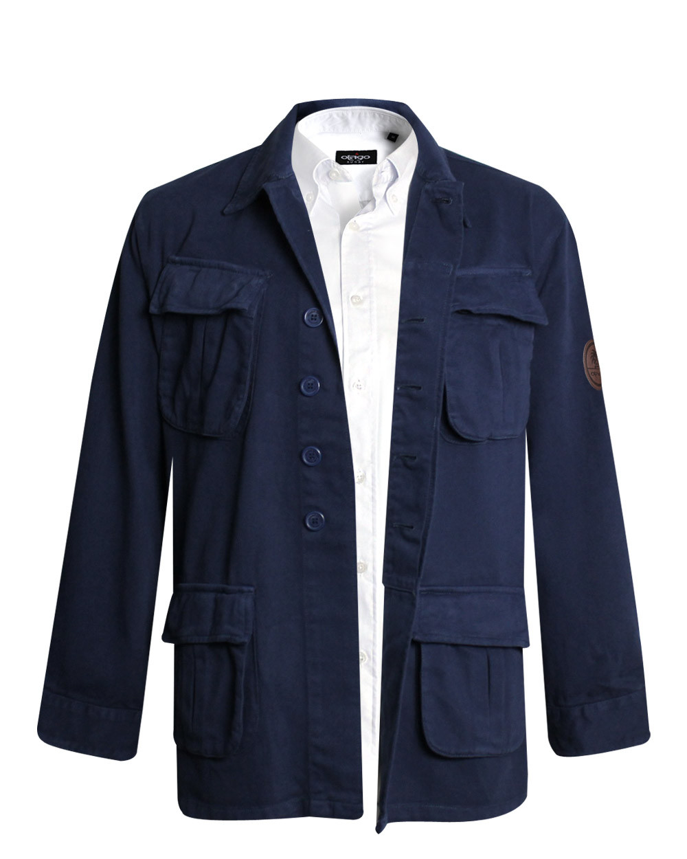 face de la Veste Toile Boutonnée Ohio Otago Rugby marine pour Homme