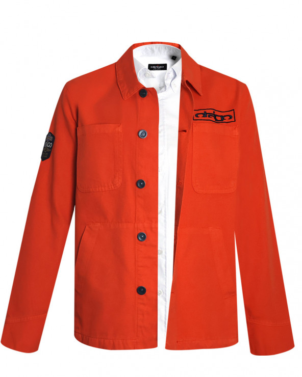 face de la Veste Toile Boutonnée Otago Rugby orange pour Homme