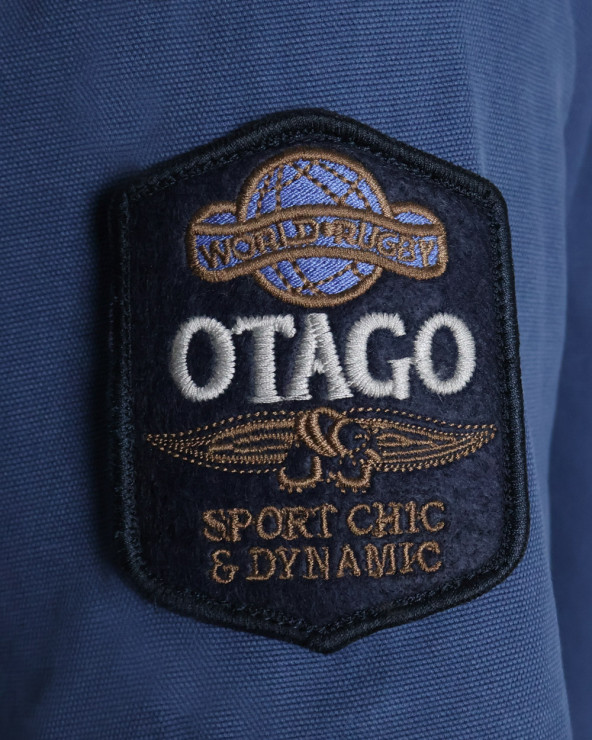 écusson cousu sur la manche de la Veste Toile Boutonnée Otago Rugby dark blue pour Homme