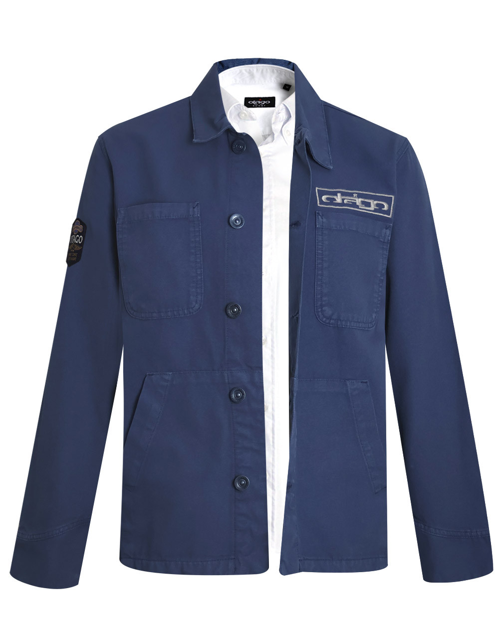 face de la Veste en Toile Boutonnée Otago Rugby dark blue pour Homme