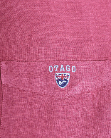 broderie de la chemise LIN BUENOS AIRES manches longues Otago framboise pour homme