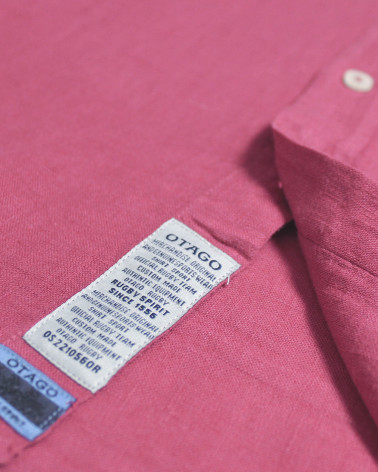 patte de la chemise LIN BUENOS AIRES manches longues Otago framboise pour homme