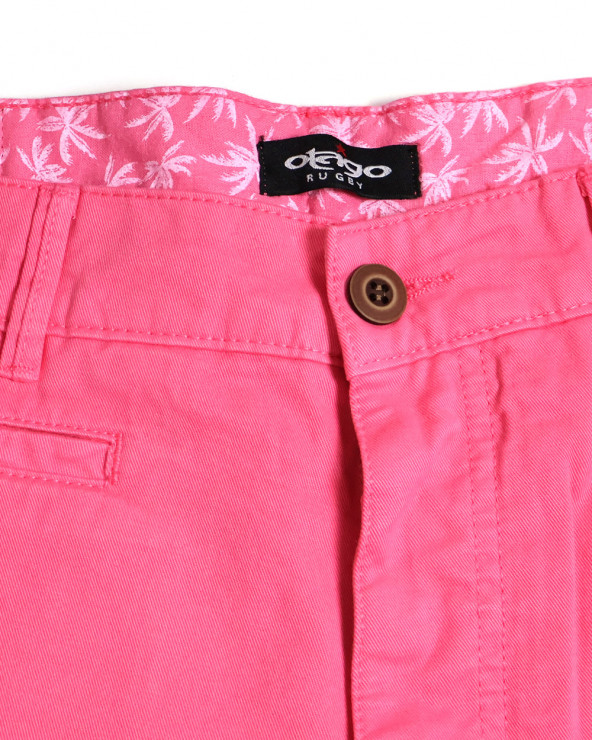intérieur de ceinture du Bermuda Rillus Otago rugby framboise JJ pour homme