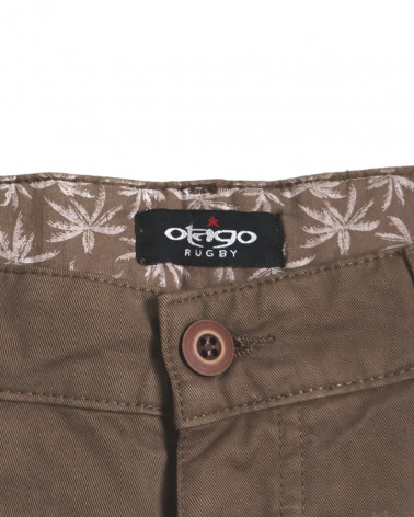 intérieur de ceinture du Bermuda Rillus Otago rugby marron havane pour homme