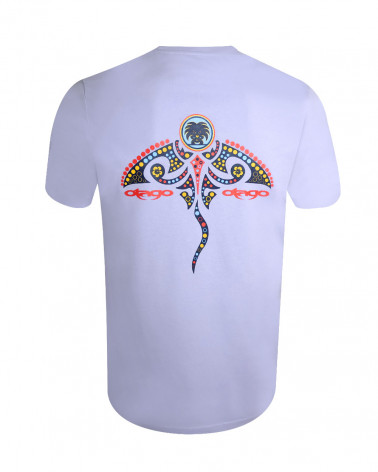 dos du Tee-shirt Mantaflo Otago rugby parme coton Bio pour homme