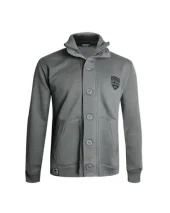 COMBE SWEAT ZIP BOUTON OTAGO GRIS FONCÉ COMBE SWEAT ZIP BOUTON OTAGO GRIS FONCÉ