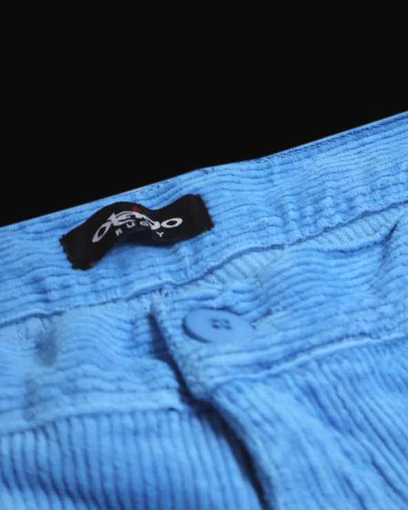 intérieur de ceinture du Bermuda Velours bleu azur Otago rugby pour homme