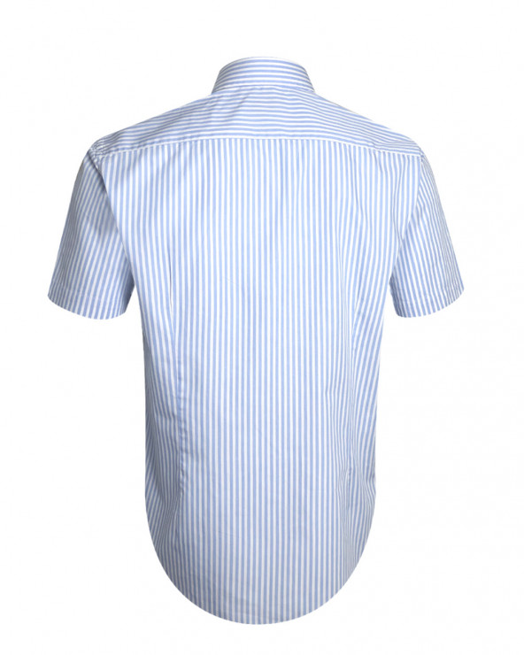 dos de la Chemise manches courtes 163 Otago rugby rayée bleu ciel pour homme