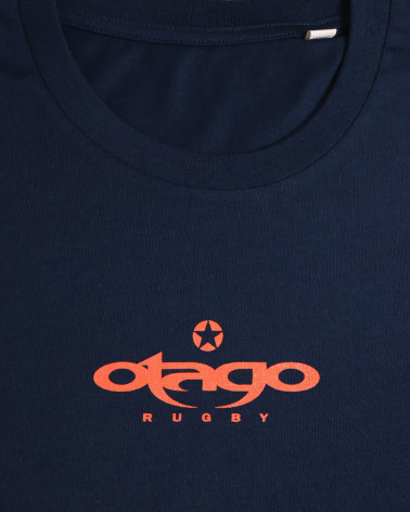 sérigraphie devant du Tee-shirt Pacitort Otago rugby bleu marine col rond pour homme