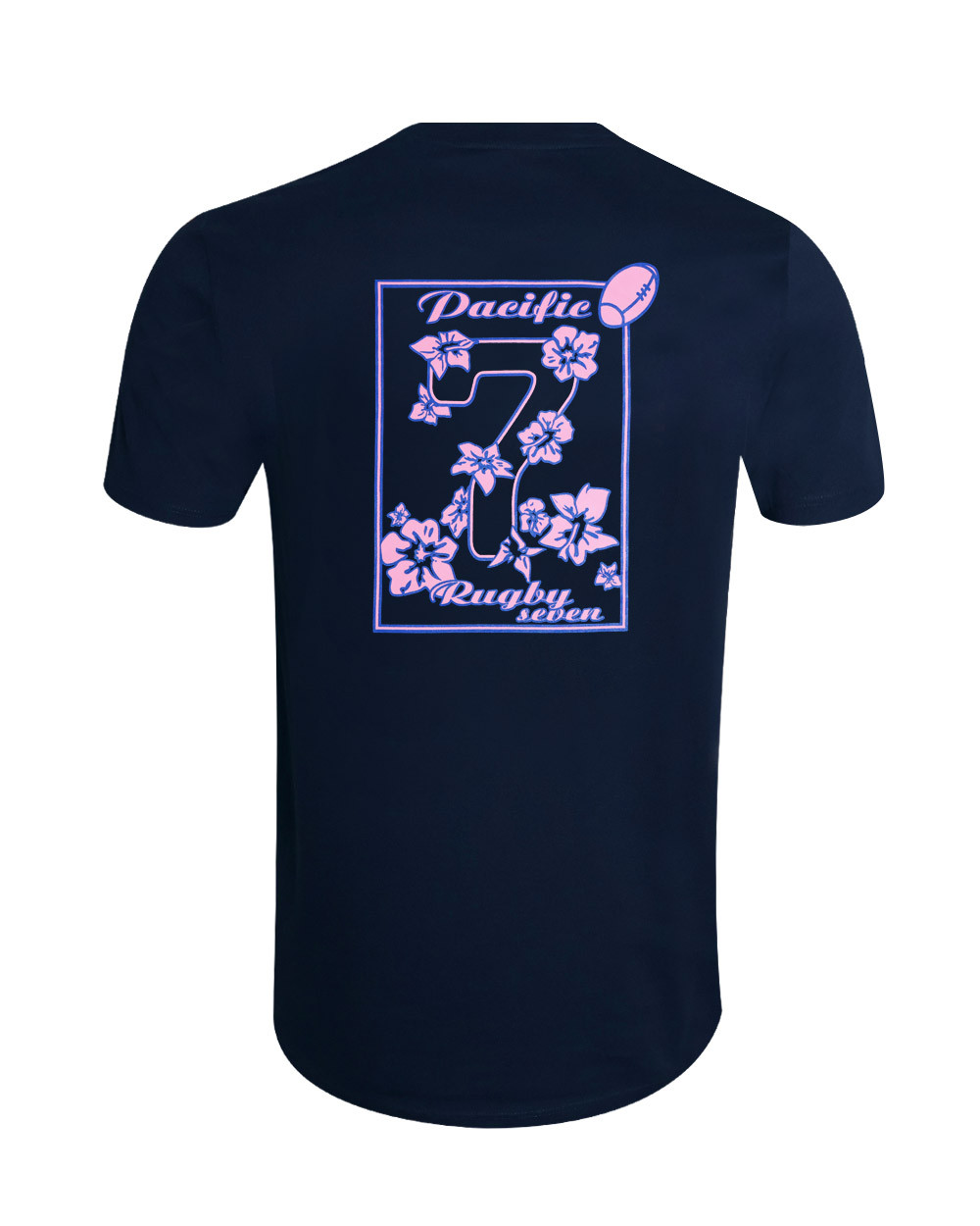 dos du Tee-shirt Biarritz Otago rugby bleu marine col rond pour homme