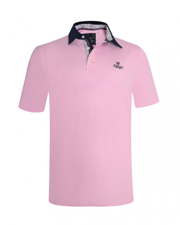face du Polo Spiripague manches courtes Otago rugby rose homme