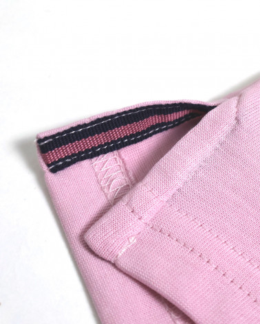 patte d'ouverture latérale du Polo Spiripague manches courtes Otago rugby rose homme