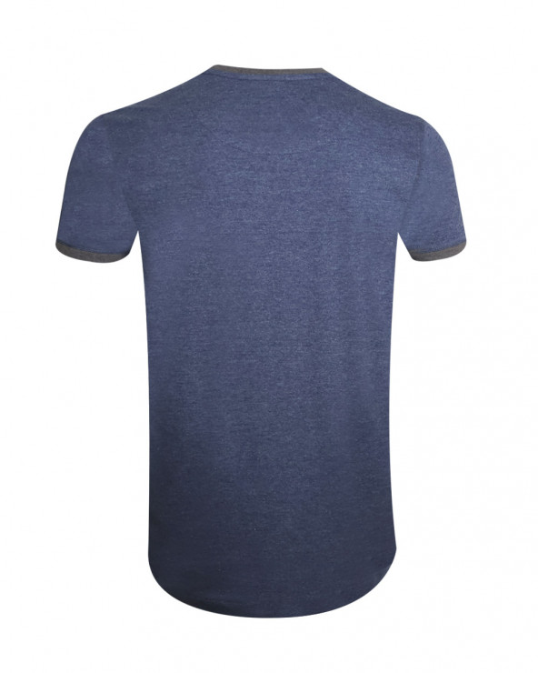 dos du Tee-shirt BECKBY OTAGO rugby col rond bleu marine pour homme