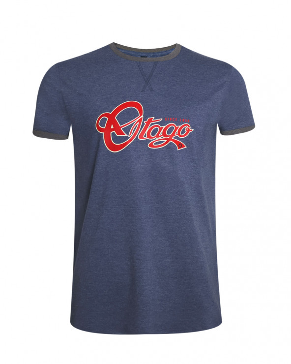 face du Tee-shirt BECKBY OTAGO rugby col rond bleu marine pour homme