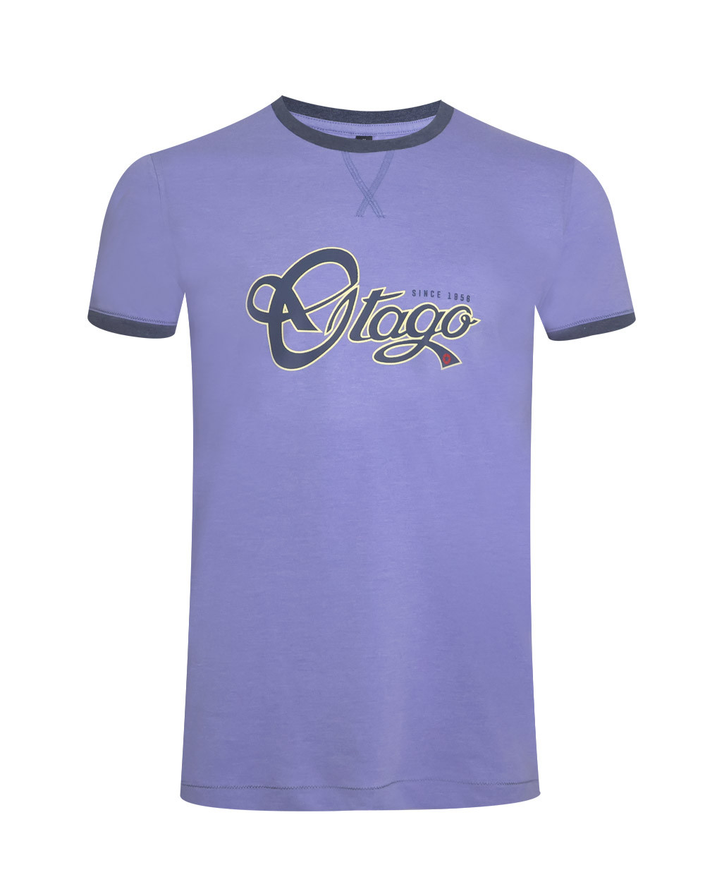 face du Tee-shirt BECKBY OTAGO rugby col rond violet homme