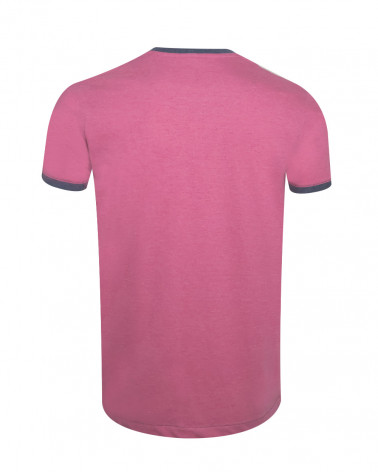 dos du Tee-shirt BECKBY OTAGO rugby col rond rose pour homme