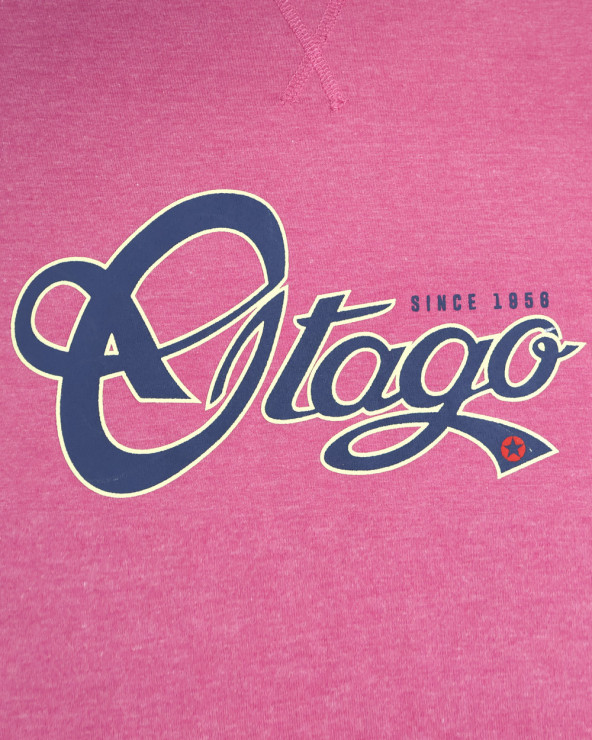 visuel sérigraphié du Tee-shirt BECKBY OTAGO rugby col rond rose pour homme