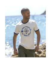 25 ISLAND BICOLORE TEE SHIRT OTAGO IVOIRE MARINE 25 ISLAND BICOLORE TEE SHIRT OTAGO IVOIRE MARINE