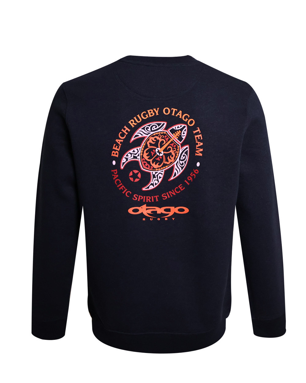 dos du Sweat col rond PACITORT Otago rugby bleu marine chiné pour homme