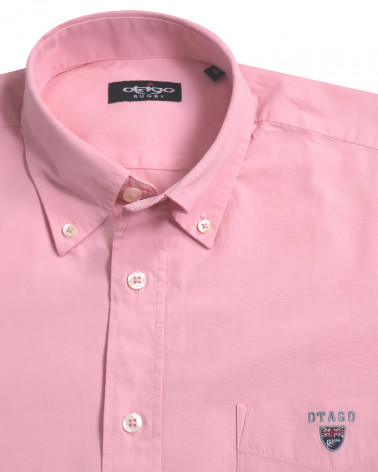 broderie de la chemise Buenos Aires Otago manches courtes rose homme