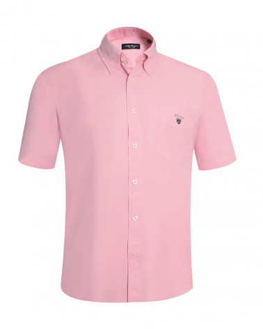 face de la chemise Buenos Aires Otago manches courtes rose homme