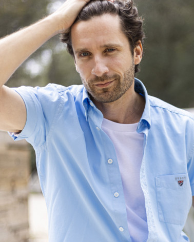 chemise Buenos Aires Otago manches courtes bleu ciel homme