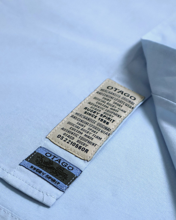 patte de la chemise Buenos Aires Otago manches courtes bleu ciel homme