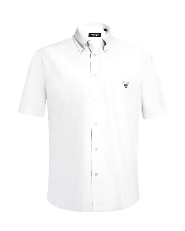 face de la Chemise Buenos Aires Otago manches courtes blanche pour homme