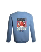 25 FLOWER SWEAT COL ROND OTAGO COOL BLUE HEATHER