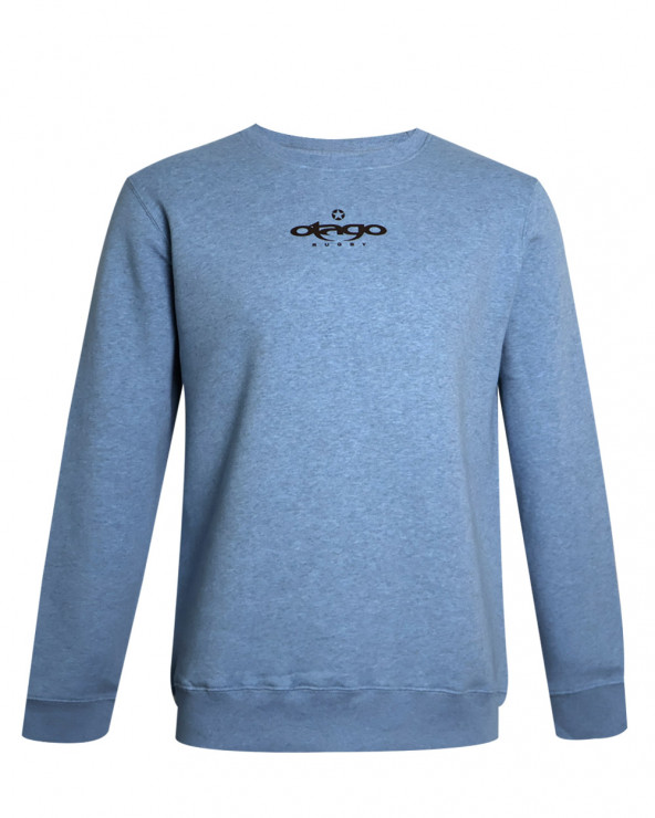 face du Sweat col rond Flower Otago rugby bleu ciel chiné pour homme