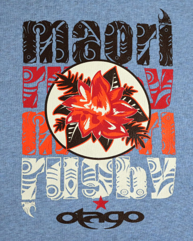 sérigraphie du visuel Flower du Sweat col rond bleu ciel chiné pour homme