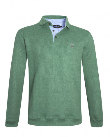 face du Polo vert manches longues pour homme 25POML1 Otago rugby