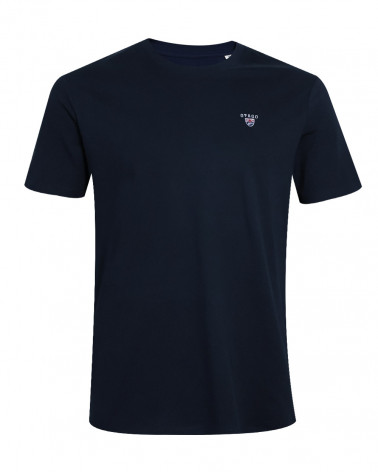 face du Tee-shirt Buenuni Otago rugby bleu marine coton Bio pour homme