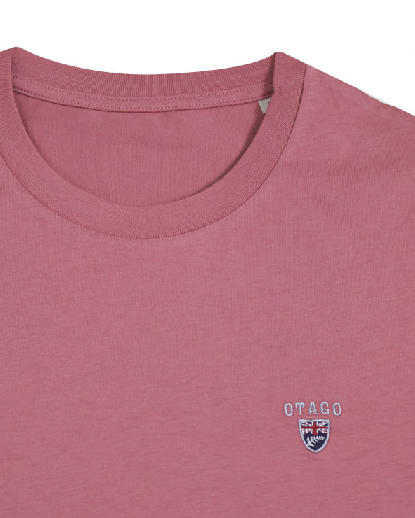 broderie du Tee-shirt antique rose Buenuni Otago rugby coton Bio pour homme