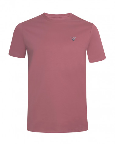 face du Tee-shirt antique rose Buenuni Otago rugby coton Bio pour homme