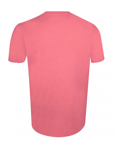 dos du Tee-shirt rose corail Light corol Buenuni Otago rugby coton Bio pour homme
