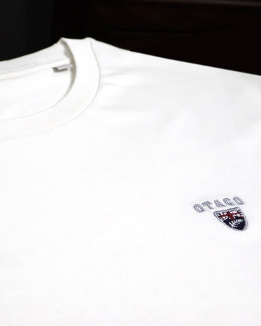 détail du Tee-shirt ivoire Buenuni Otago rugby coton Bio pour homme