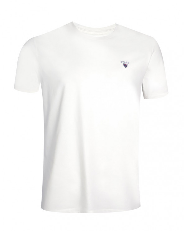 face du Tee-shirt ivoire Buenuni Otago rugby coton Bio pour homme
