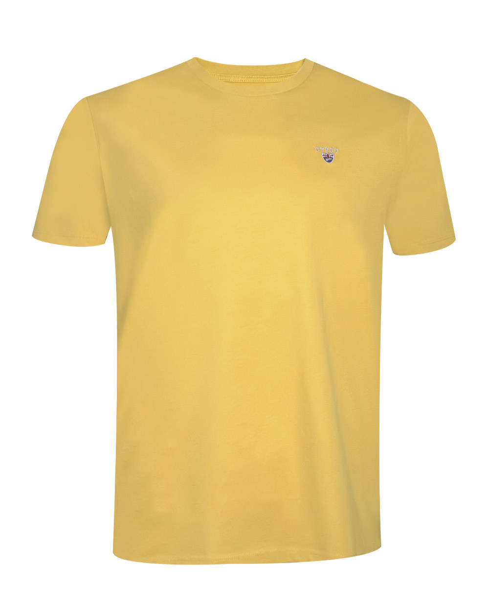 face du Tee-shirt jaune moutarde sun yellow Buenuni Otago rugby coton Bio pour homme