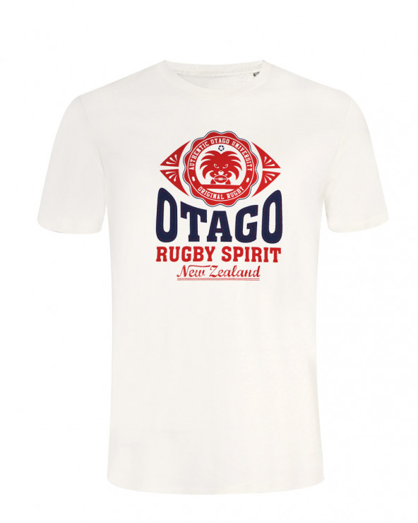 face du Tee-shirt Everlandy ivoire Otago rugby coton Bio pour homme