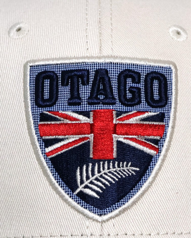 écusson de la Casquette Cali écru et bleu marine Otago